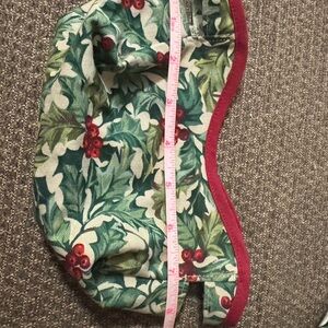 Green and Red Leaf Print Fabric